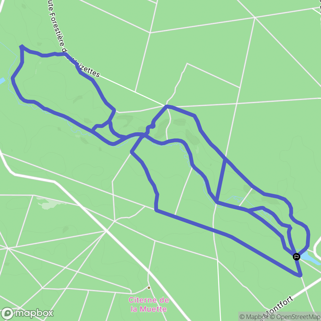 Saint-Léger-en-Yvelines : carte du parcours de randonnée - France