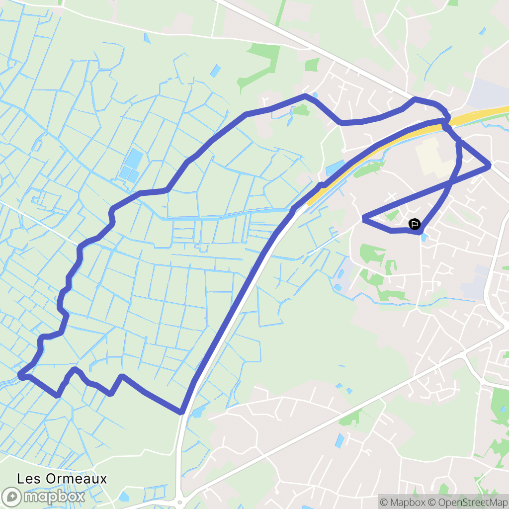 Challans : carte du parcours de randonnée - France