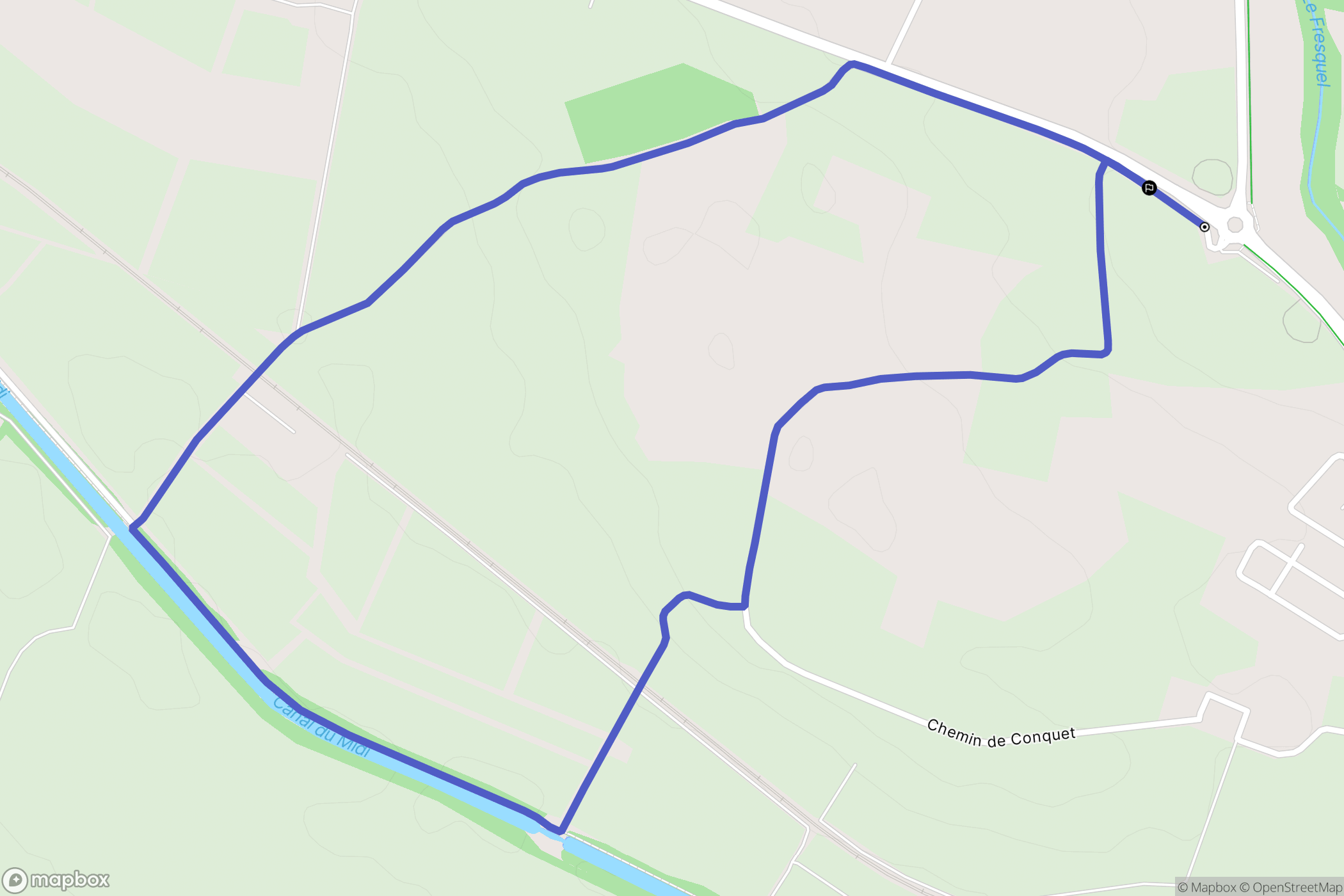 Pennautier : carte du parcours de randonnée - France
