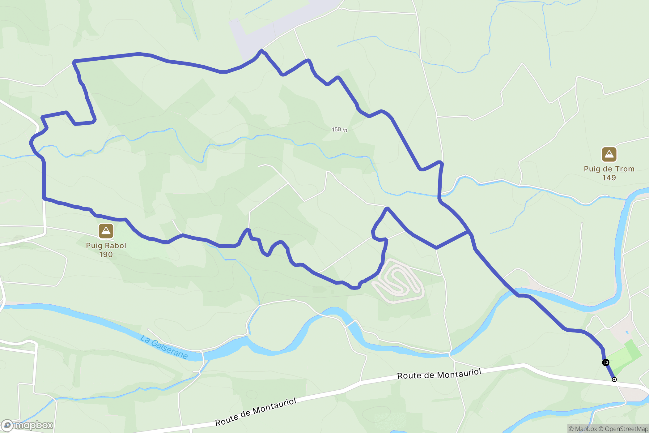 Fourques : carte du parcours de randonnée - France