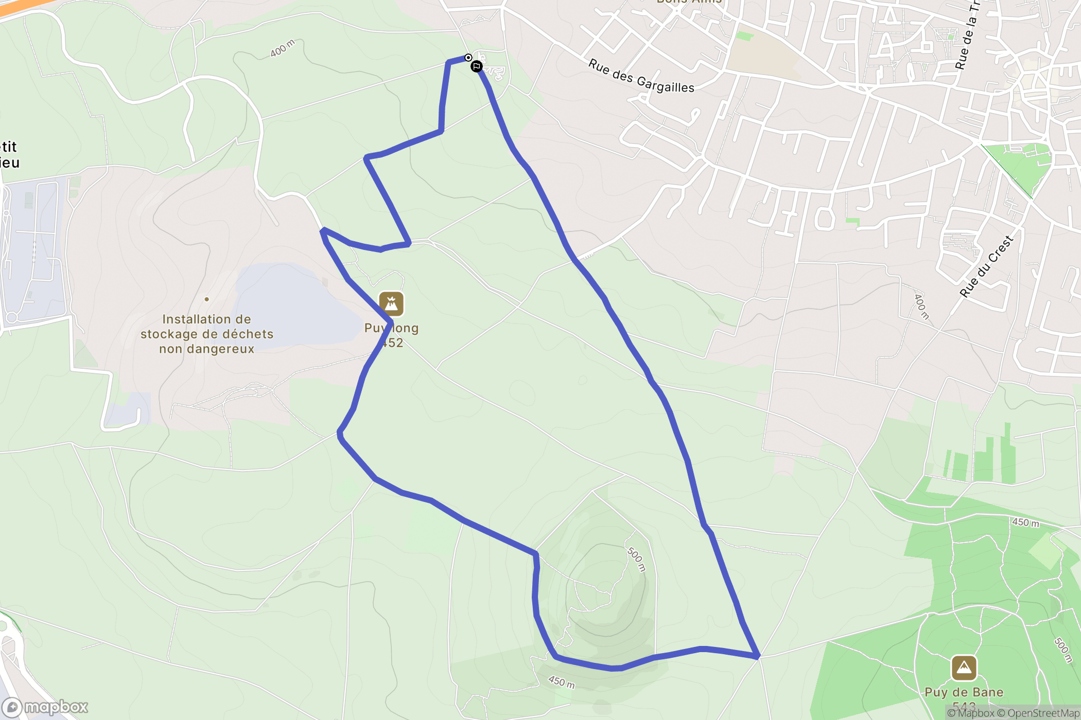 Lempdes : carte du parcours de randonnée - France