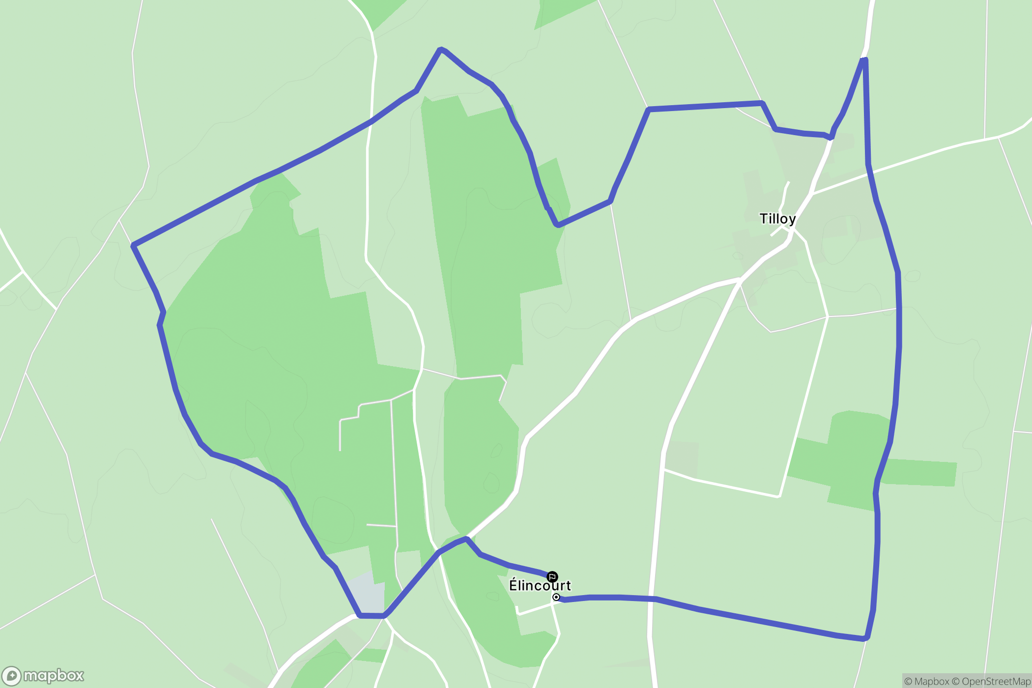 Saint-Blimont : carte du parcours de randonnée - France