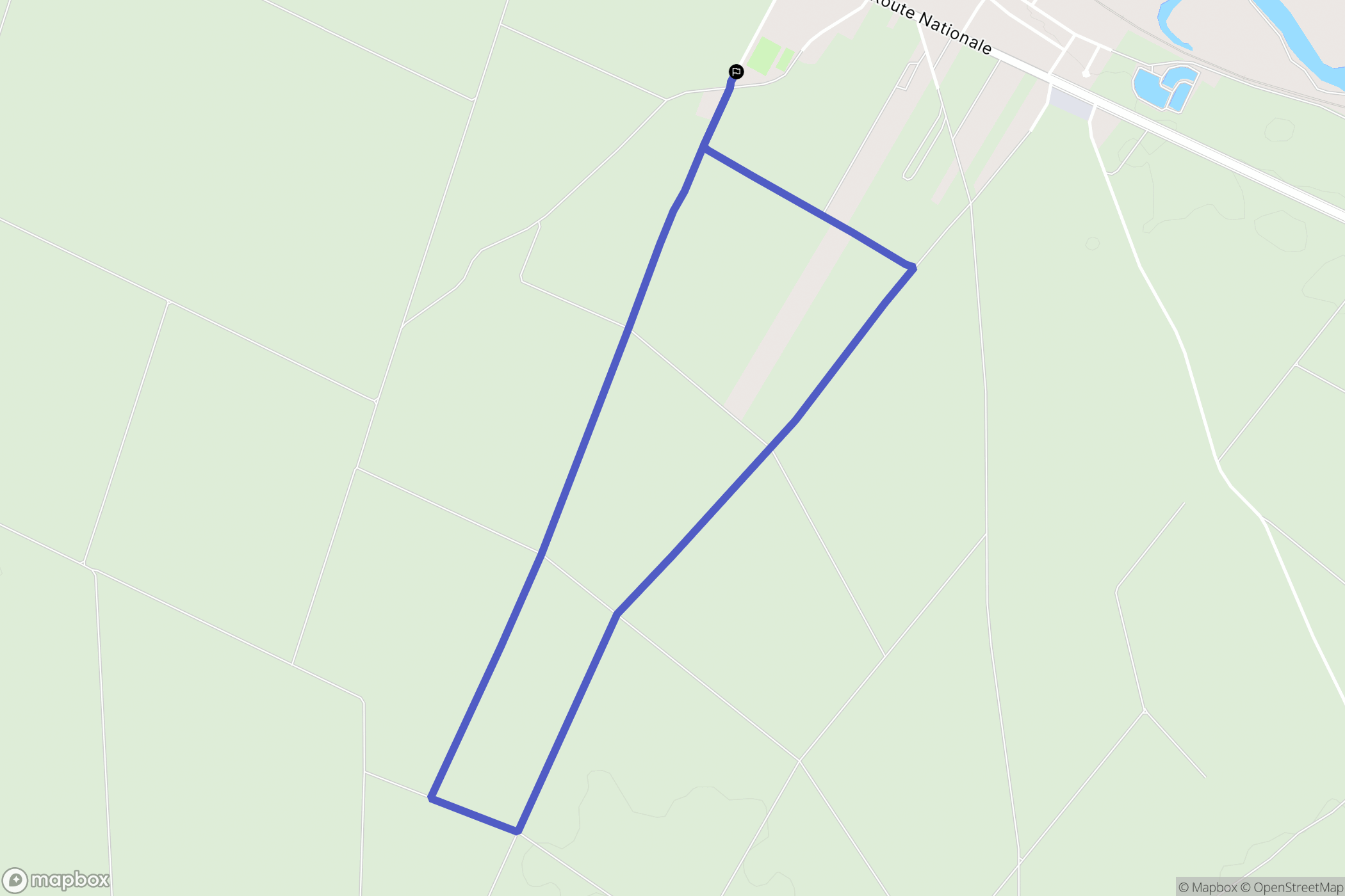 Matougues : carte du parcours de randonnée - France