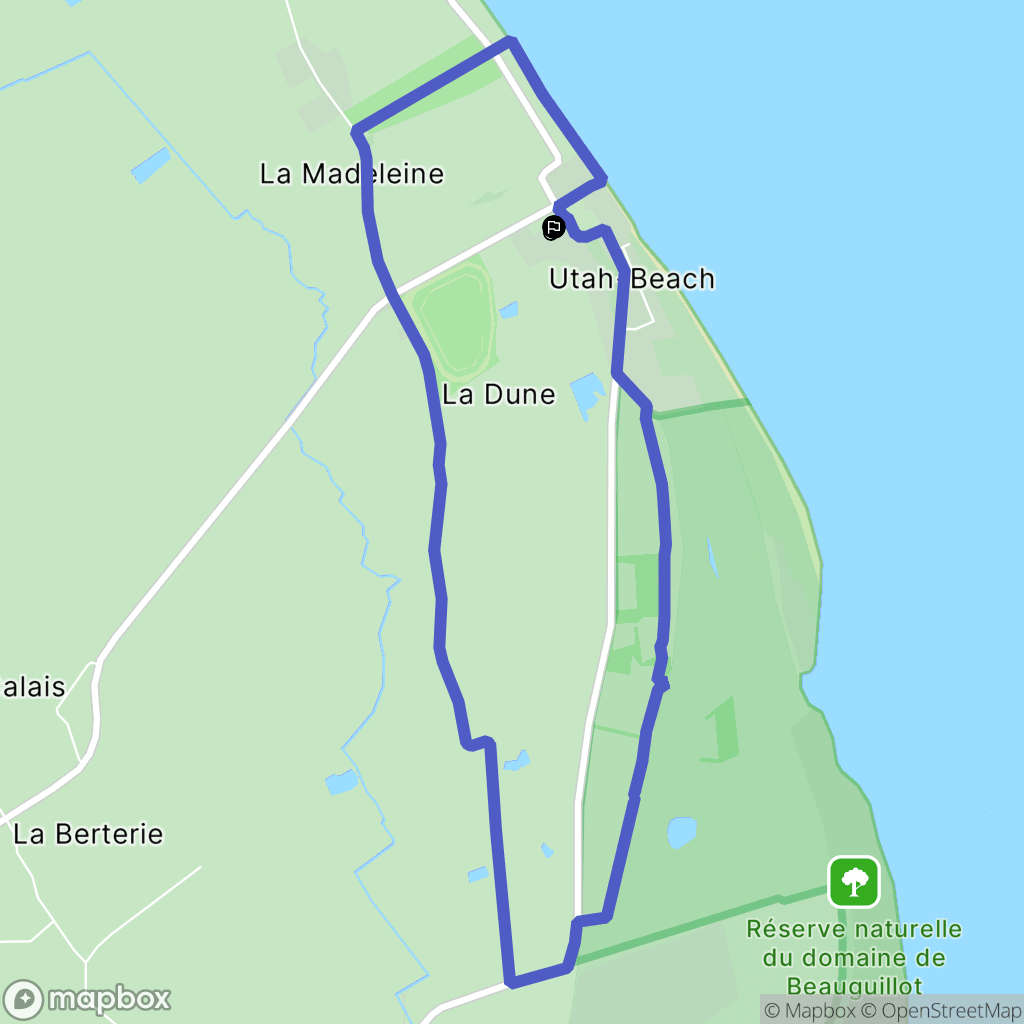 Sainte-Marie-du-Mont : carte du parcours de randonnée - France