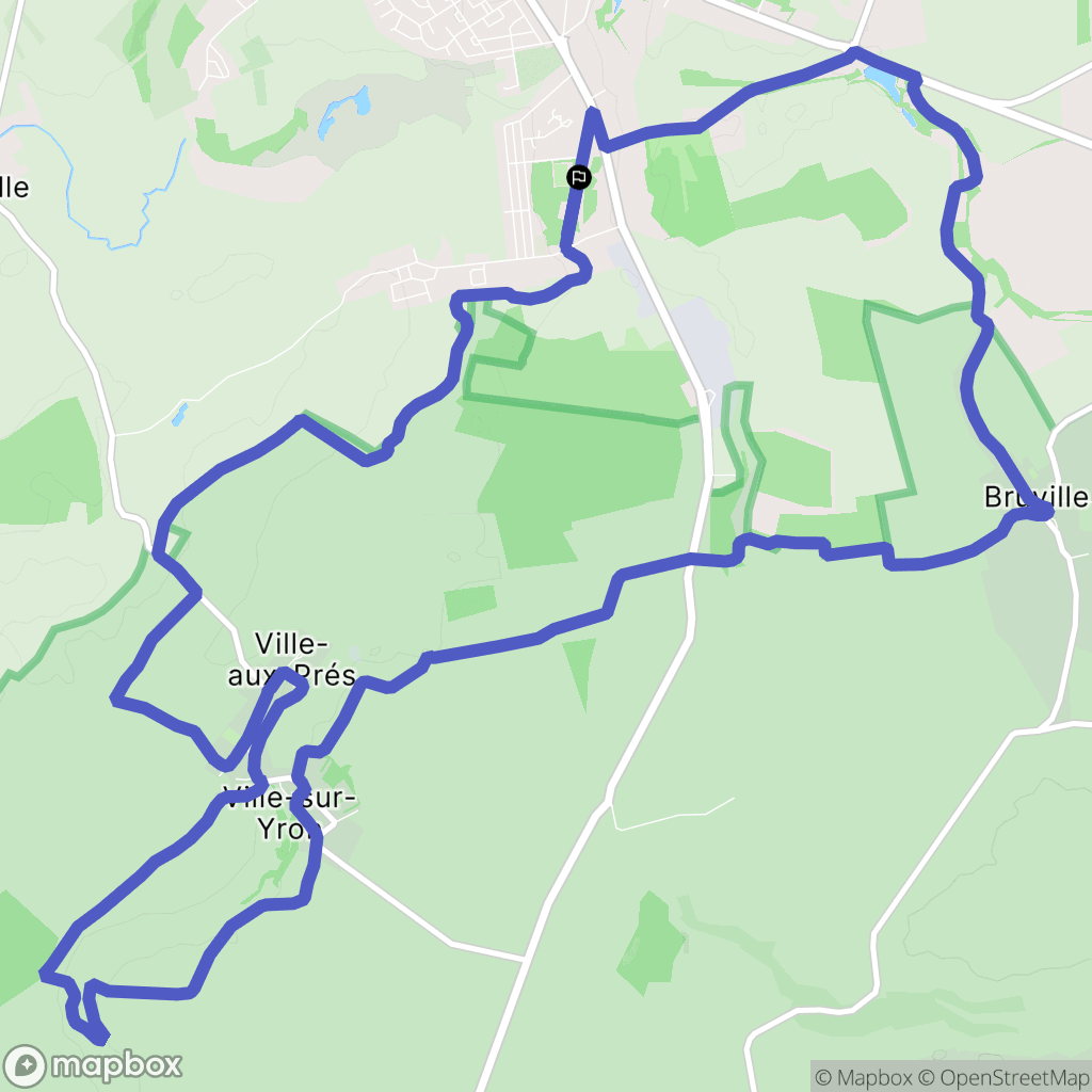 Jarny : carte du parcours de randonnée - France