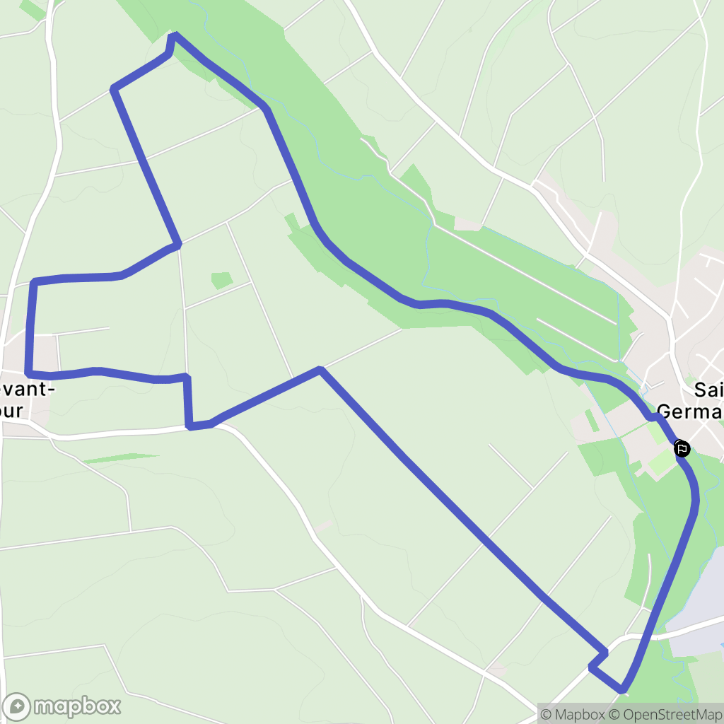 Saint-Germainmont : carte du parcours de randonnée - France