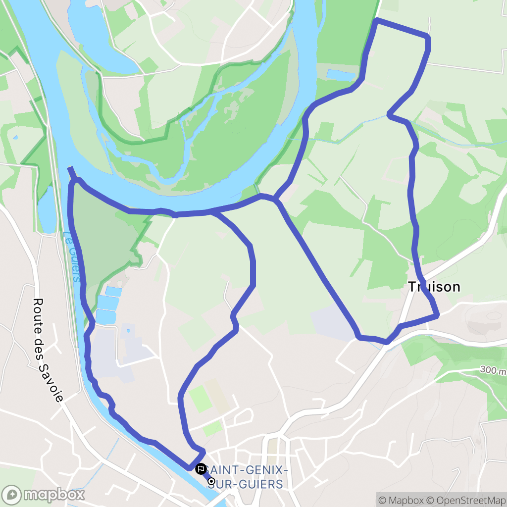 Saint-Genix-les-Villages : carte du parcours de randonnée - France