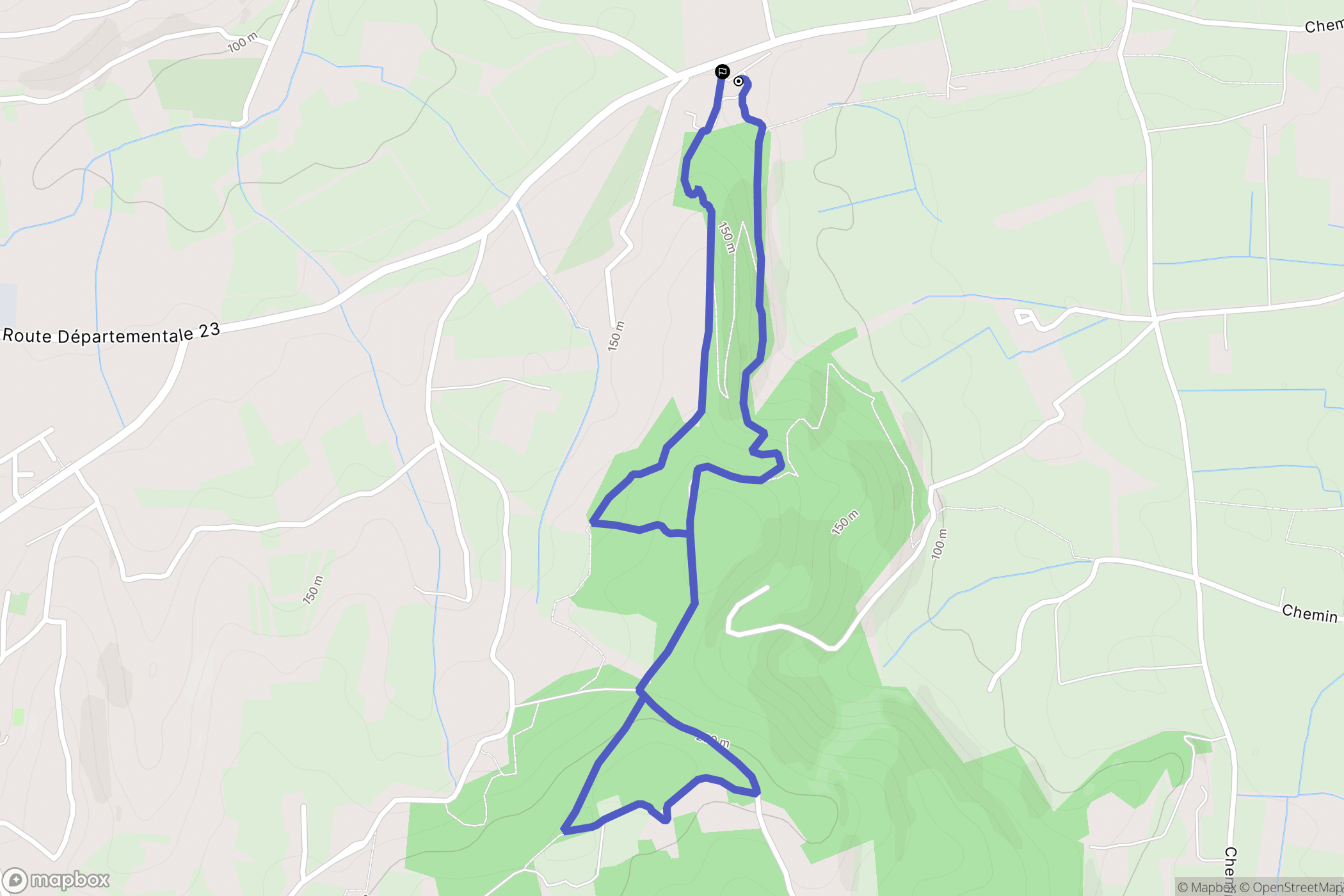 Pont-Saint-Esprit : carte du parcours de randonnée - France