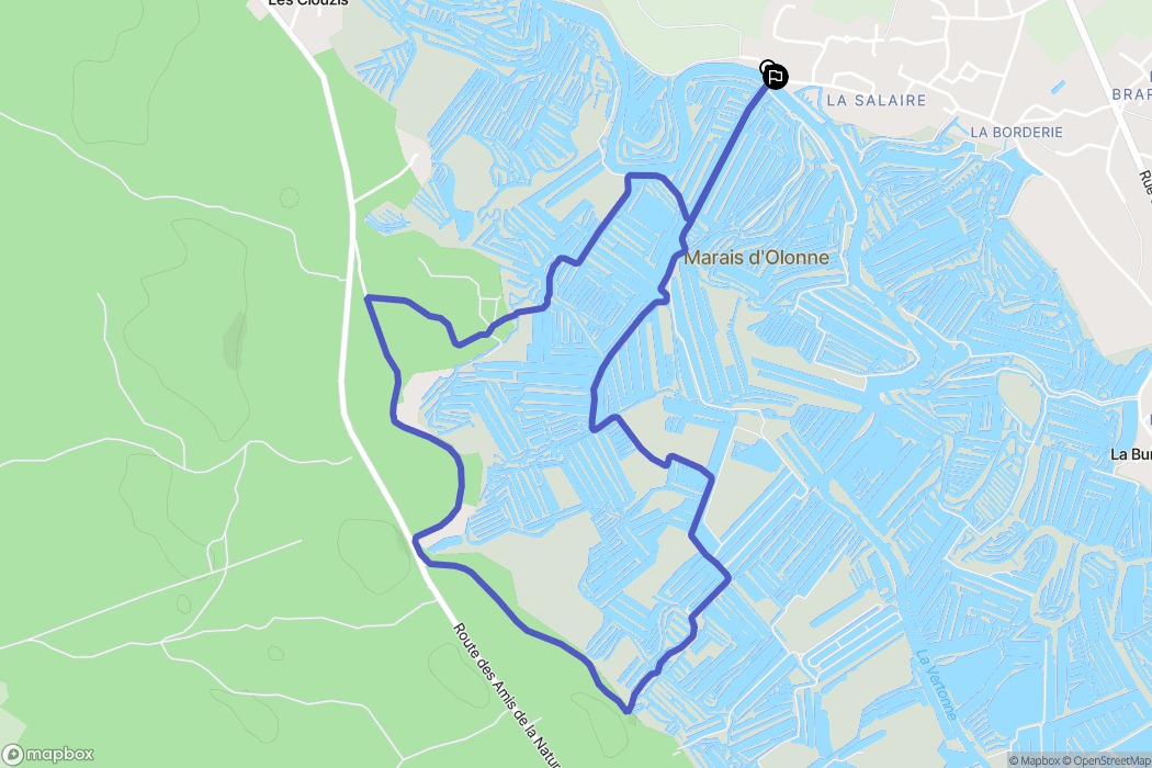 L'Île-d'Olonne : carte du parcours de randonnée - France