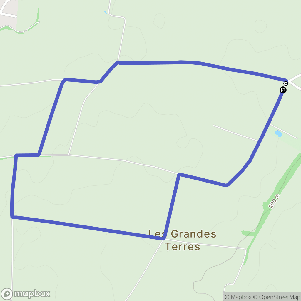 Feyzin : carte du parcours de randonnée - France