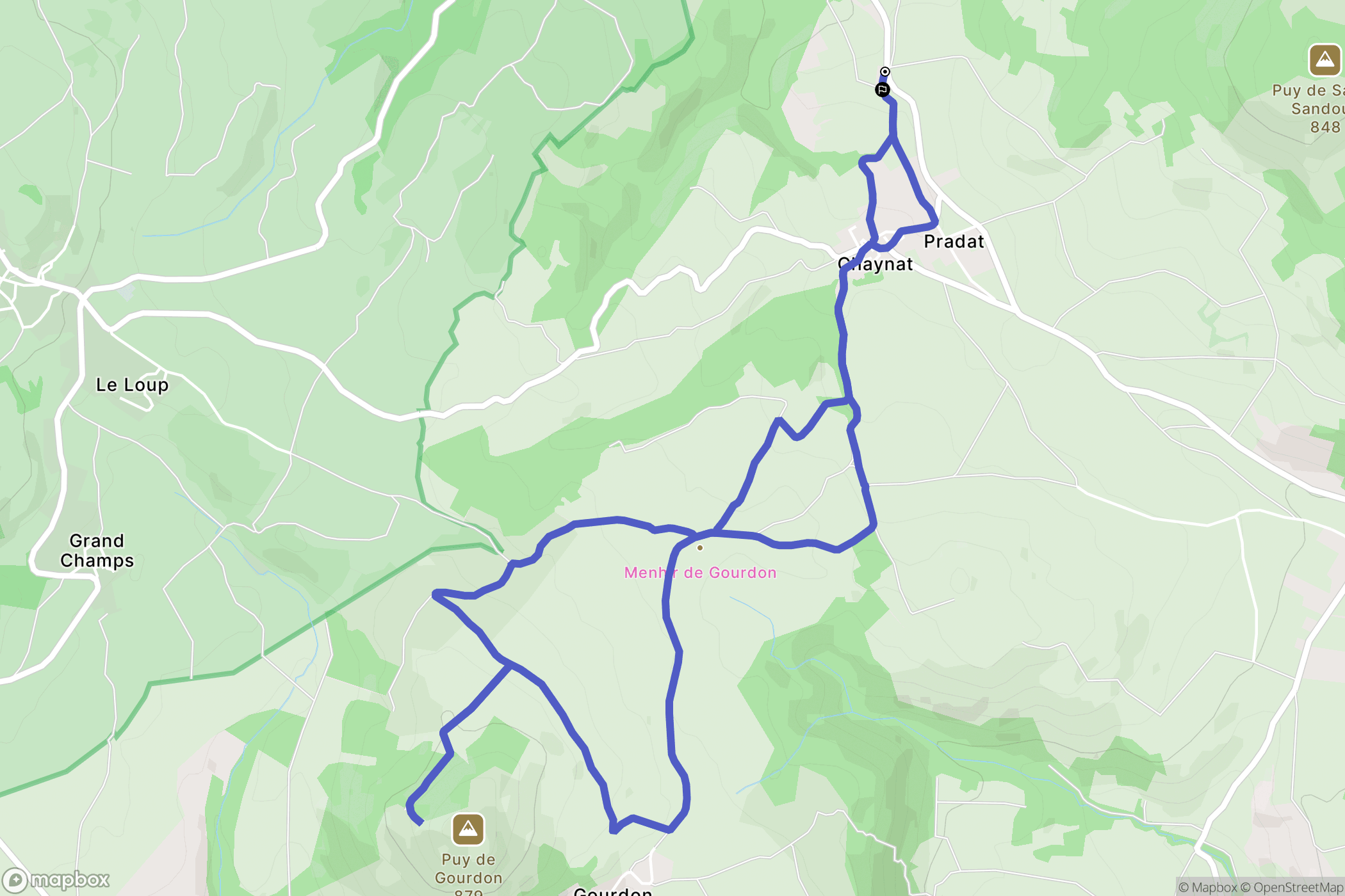 Ludesse : carte du parcours de randonnée - France