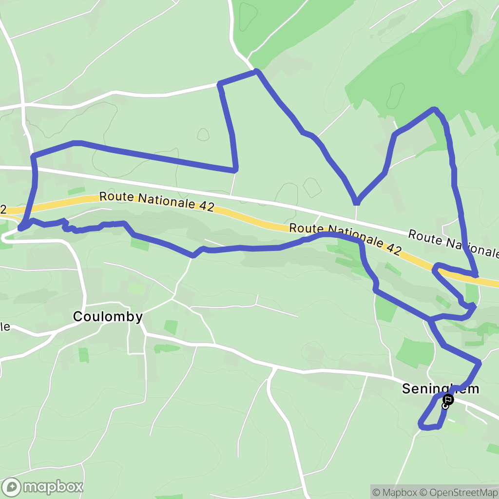 Seninghem : carte du parcours de randonnée - France