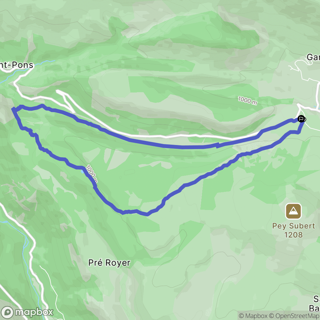 Coursegoules : carte du parcours de randonnée - France