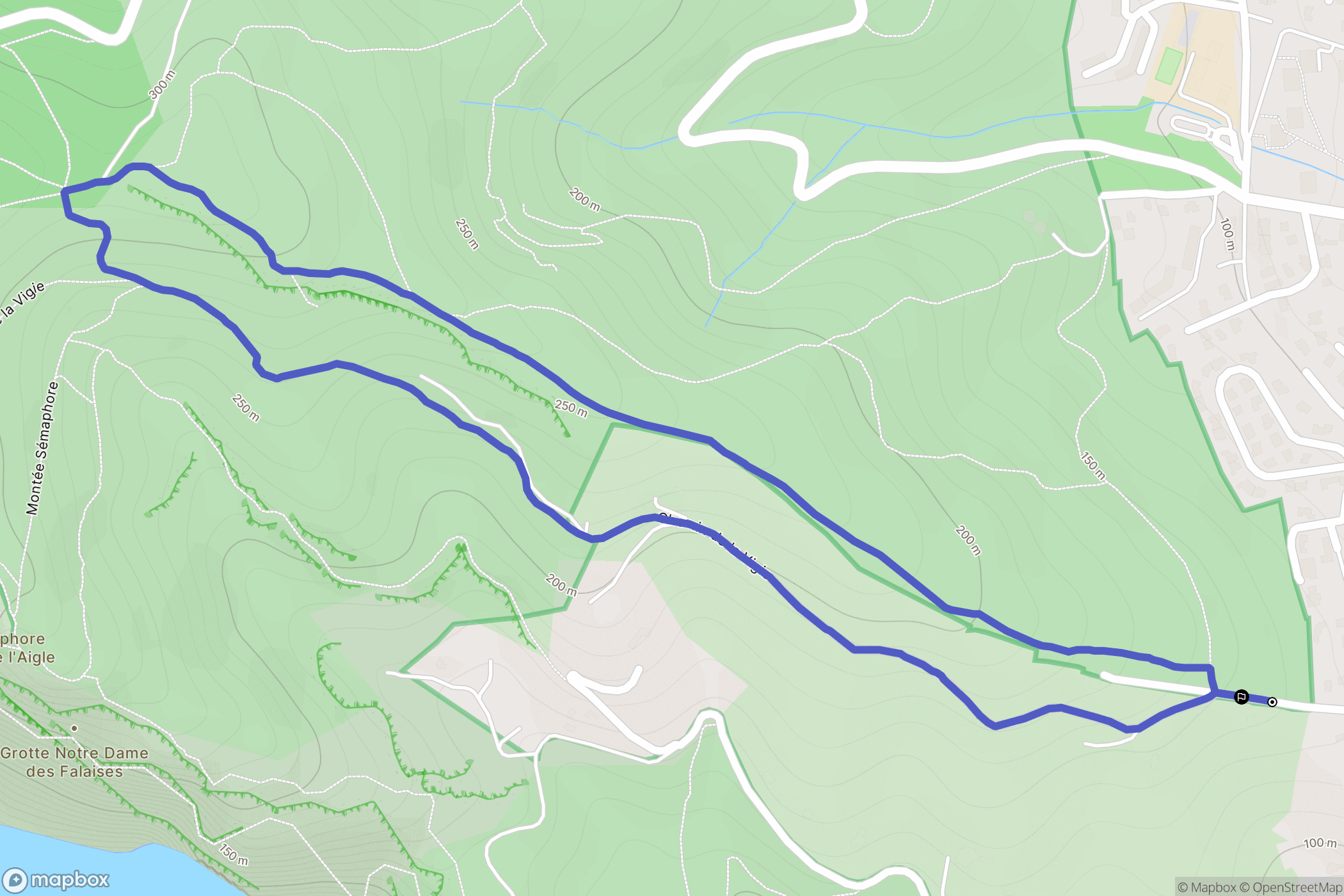 La Ciotat : carte du parcours de randonnée - France