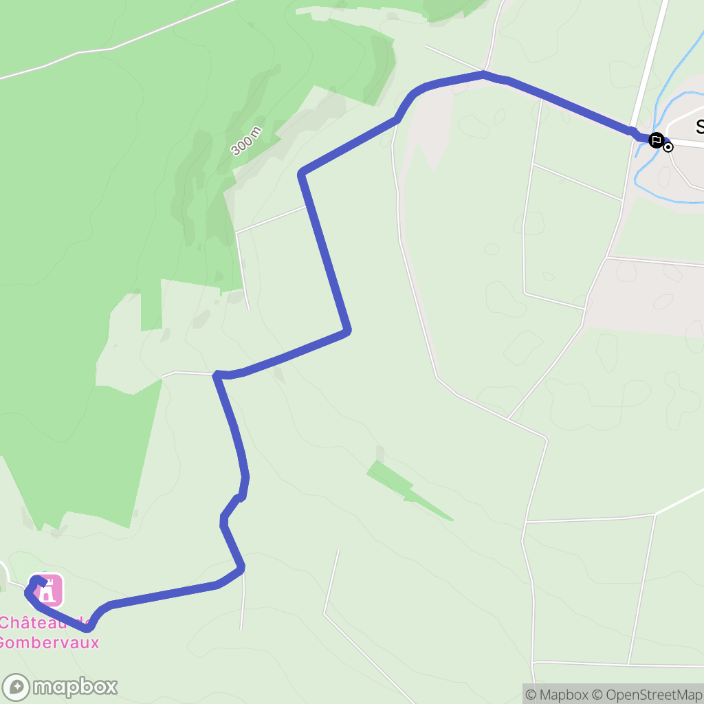 Saint-Germain-sur-Meuse : carte du parcours de randonnée - France