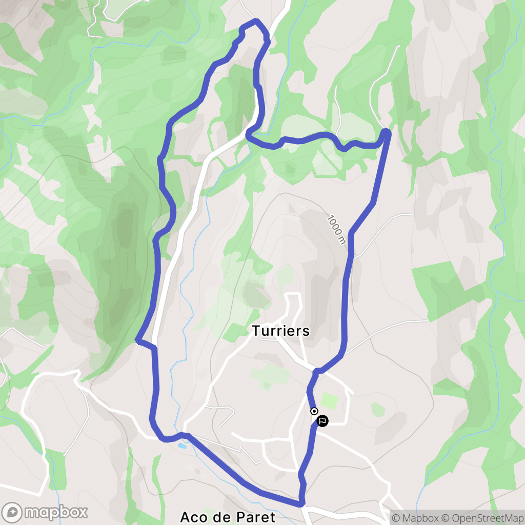 Turriers : carte du parcours de randonnée - France
