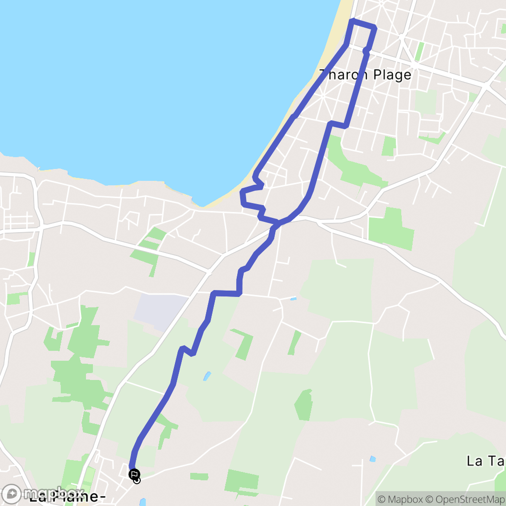 La Plaine-sur-Mer : carte du parcours de randonnée - France