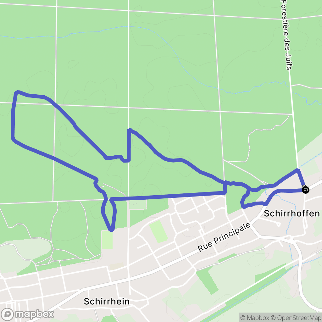 Schirrhoffen : carte du parcours de randonnée - France