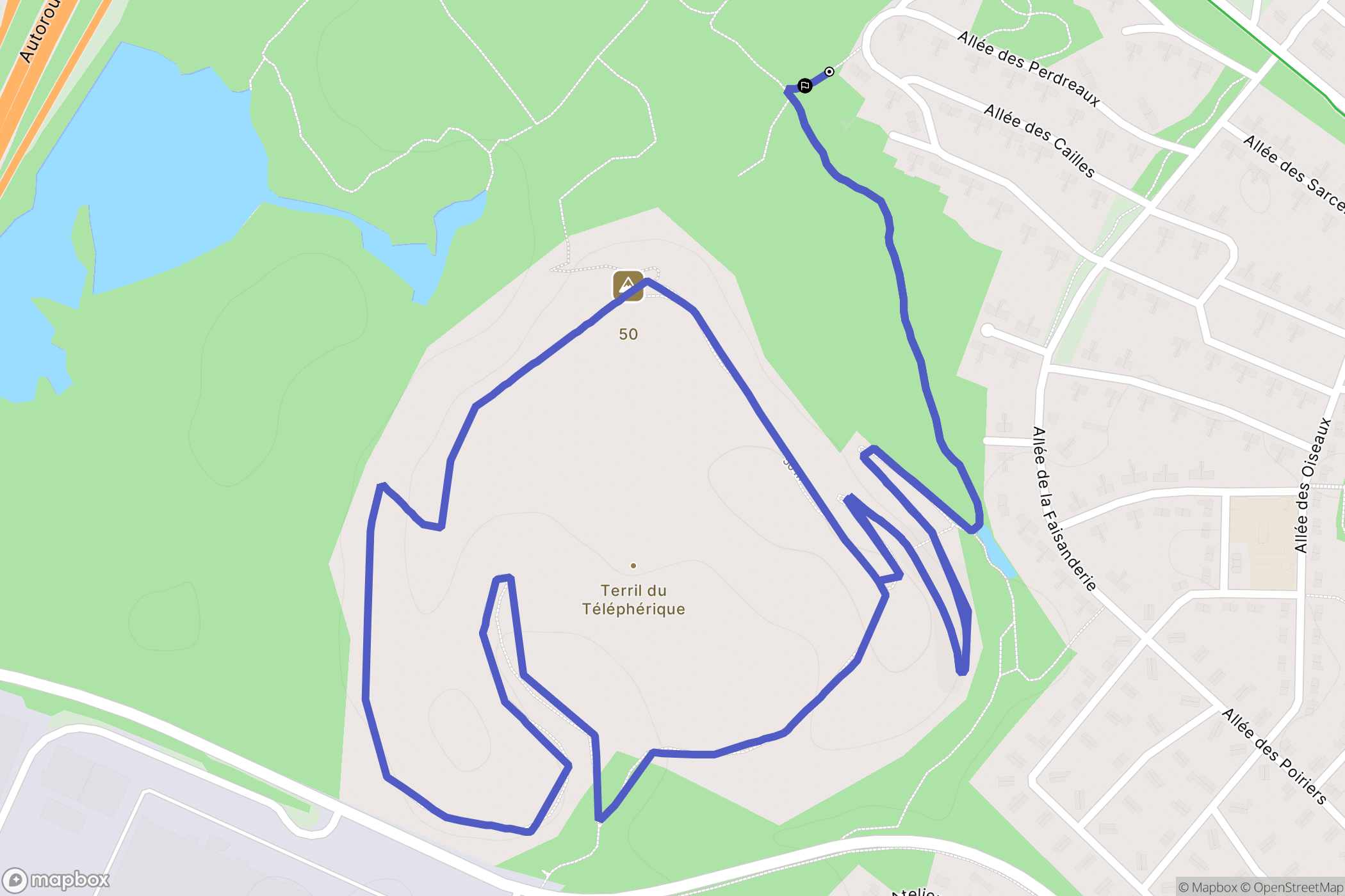 Libercourt : carte du parcours de randonnée - France