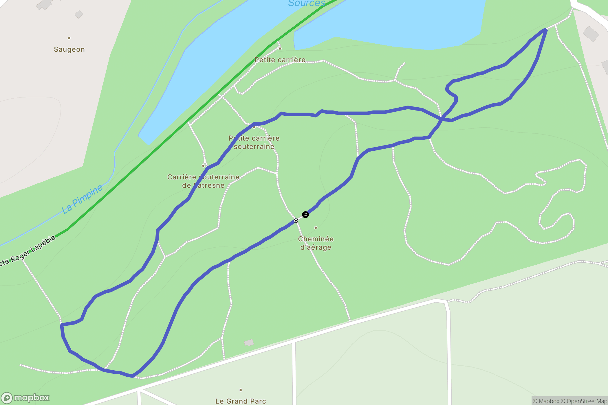 Latresne : carte du parcours de randonnée - France