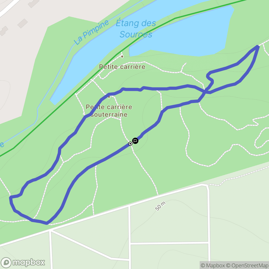 Latresne : carte du parcours de randonnée - France