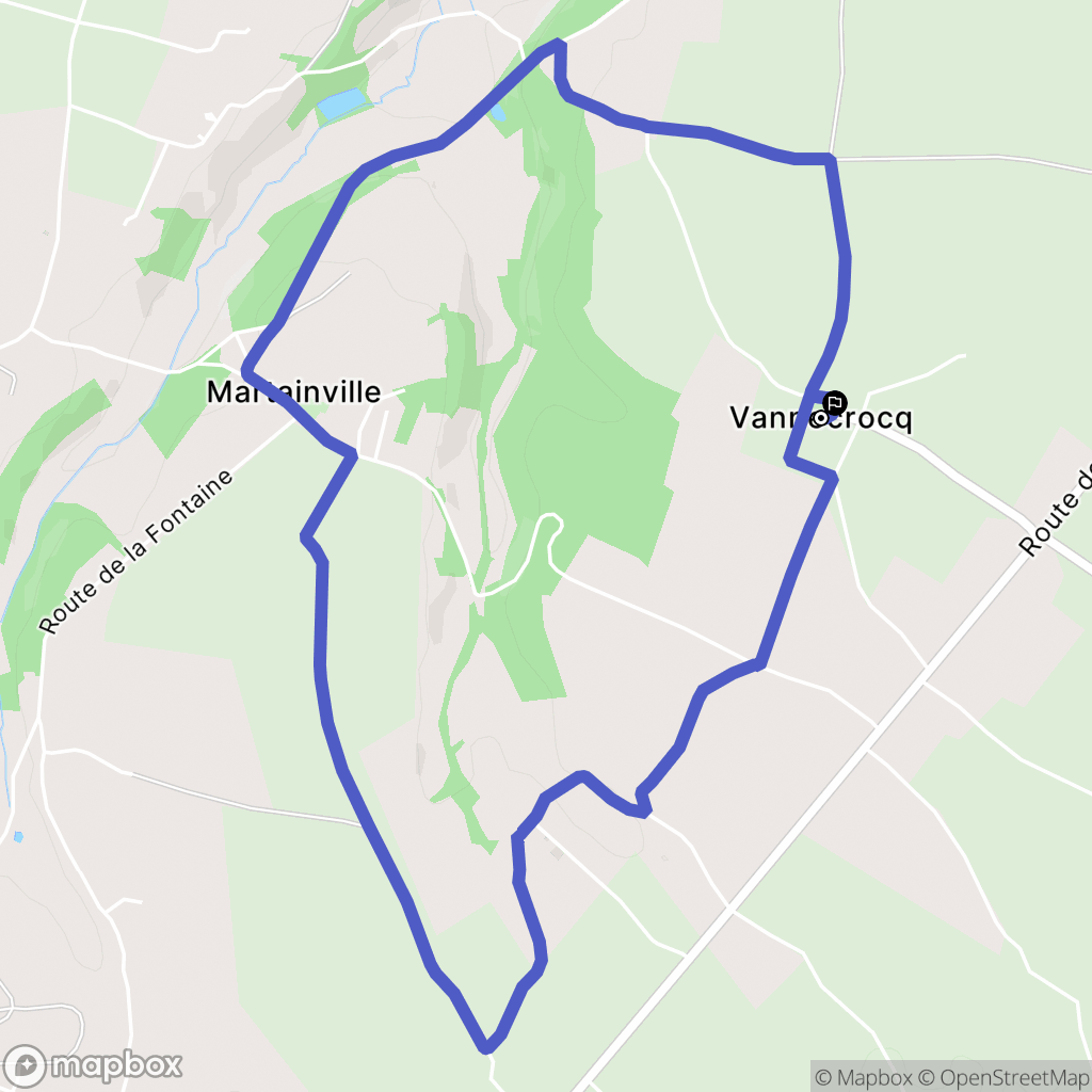 Vannecrocq : carte du parcours de randonnée - France