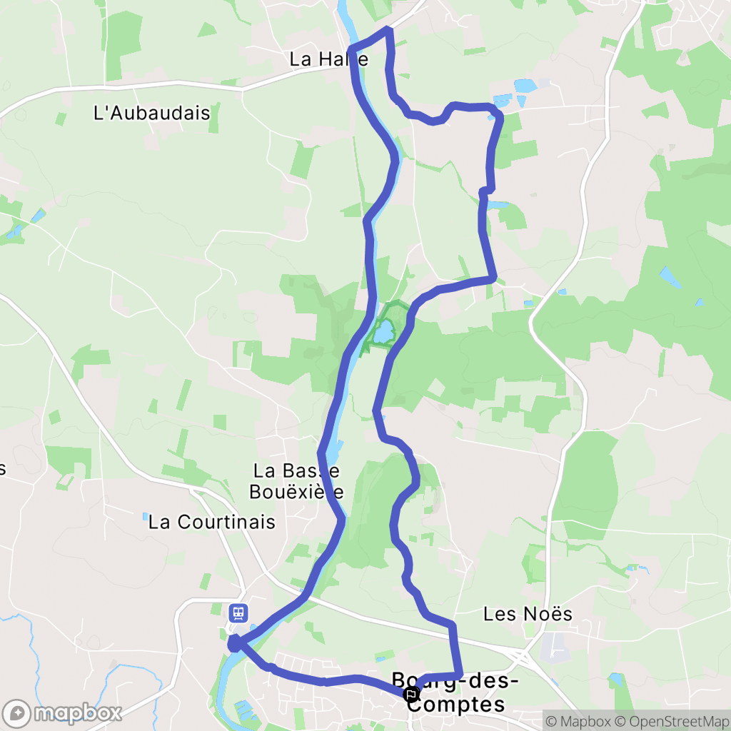 Bourg-des-Comptes : carte du parcours de randonnée - France