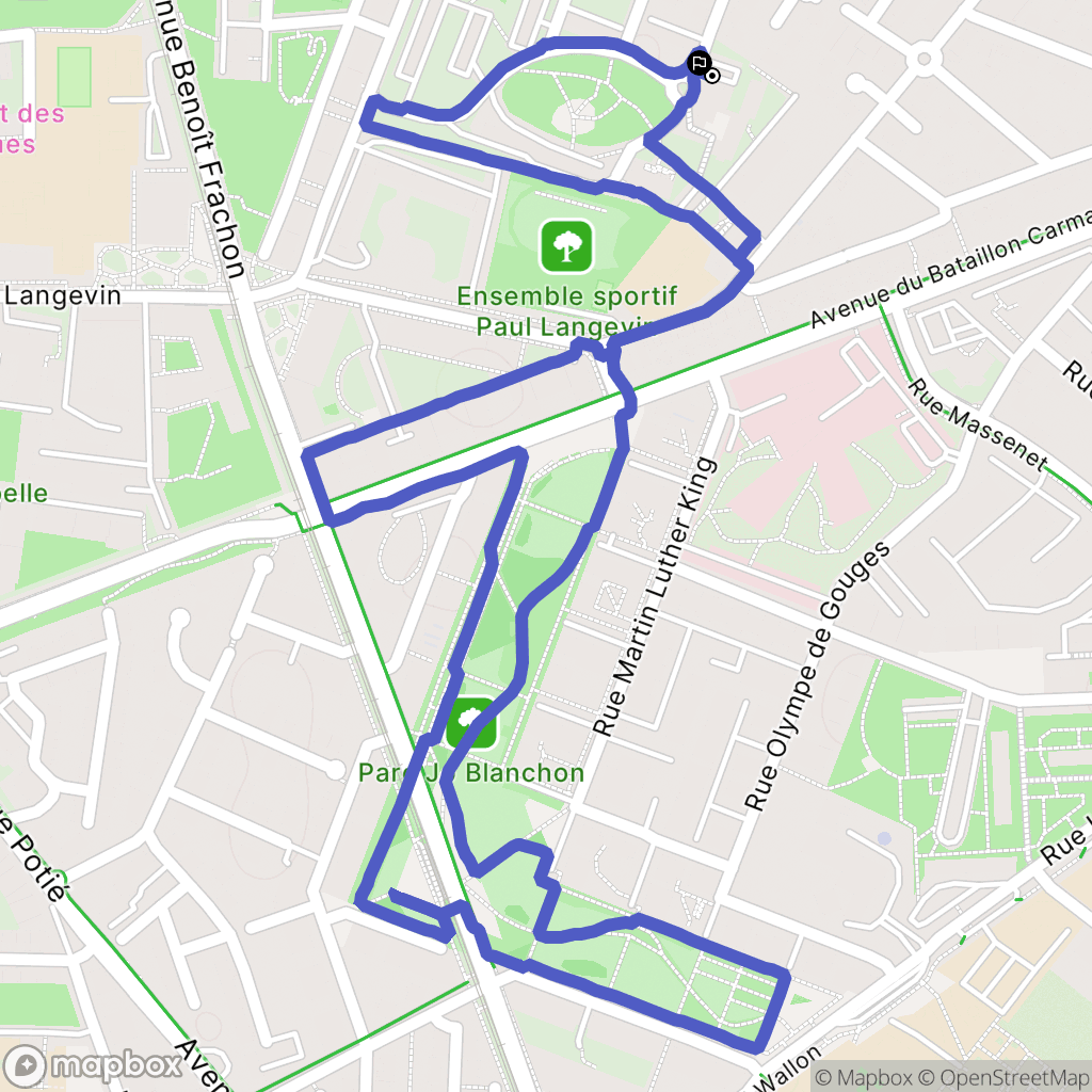 Saint-Martin-d'Hères : carte du parcours de randonnée - France