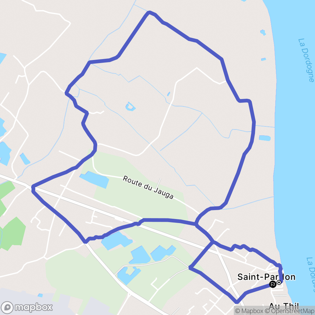 Vayres : carte du parcours de randonnée - France