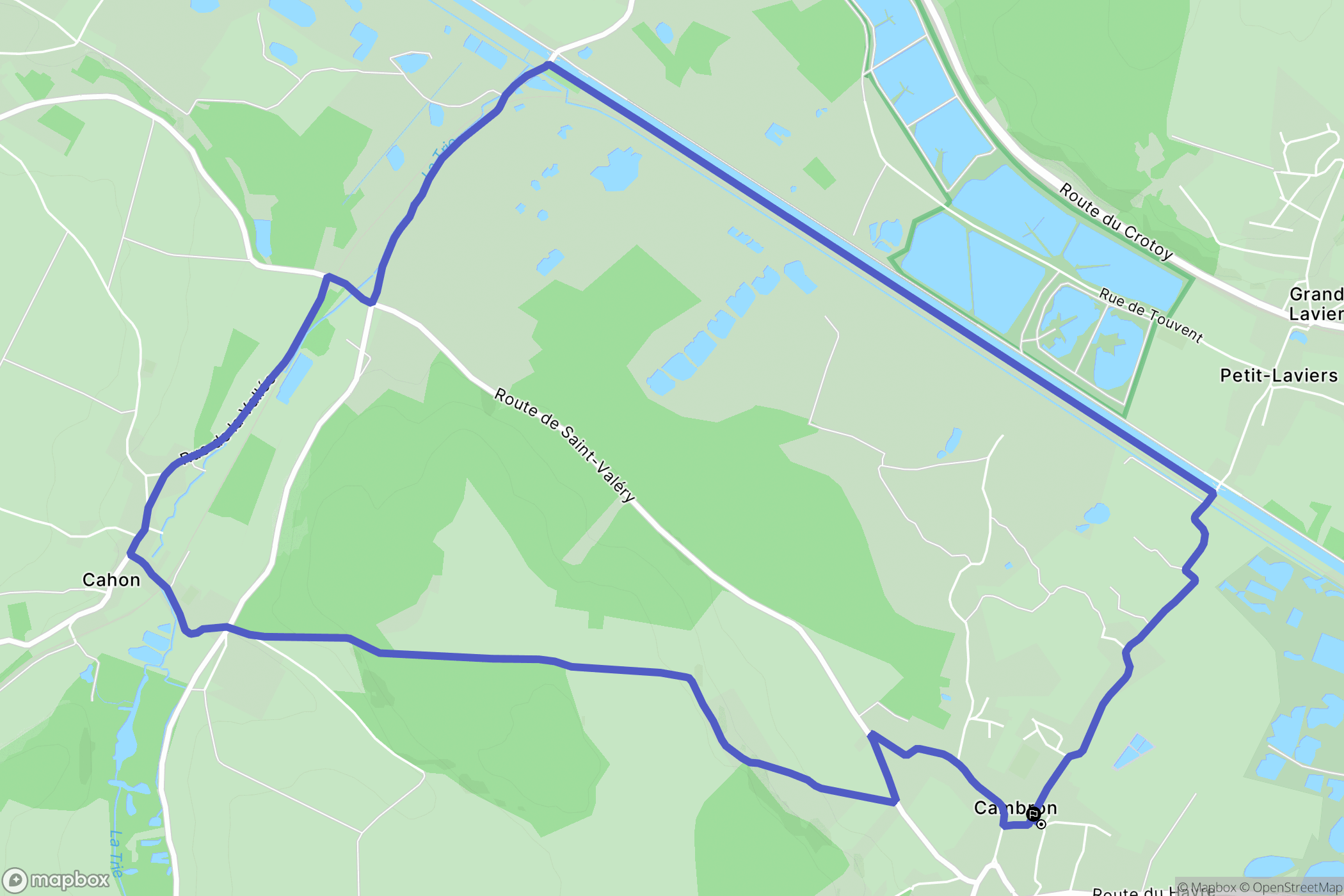 Cambron : carte du parcours de randonnée - France