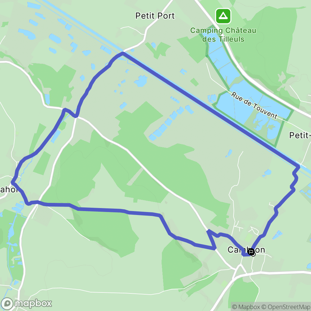 Cambron : carte du parcours de randonnée - France