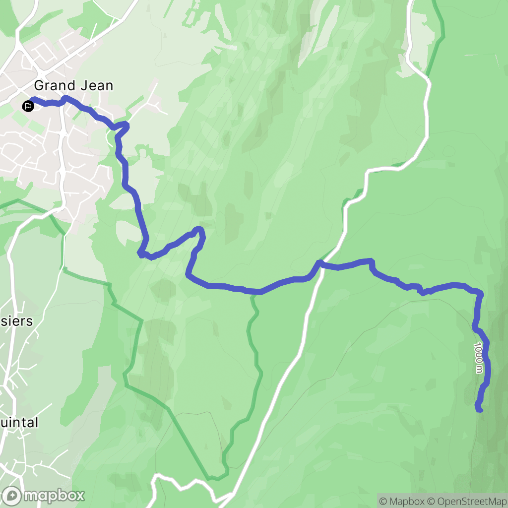 Annecy : carte du parcours de randonnée - France