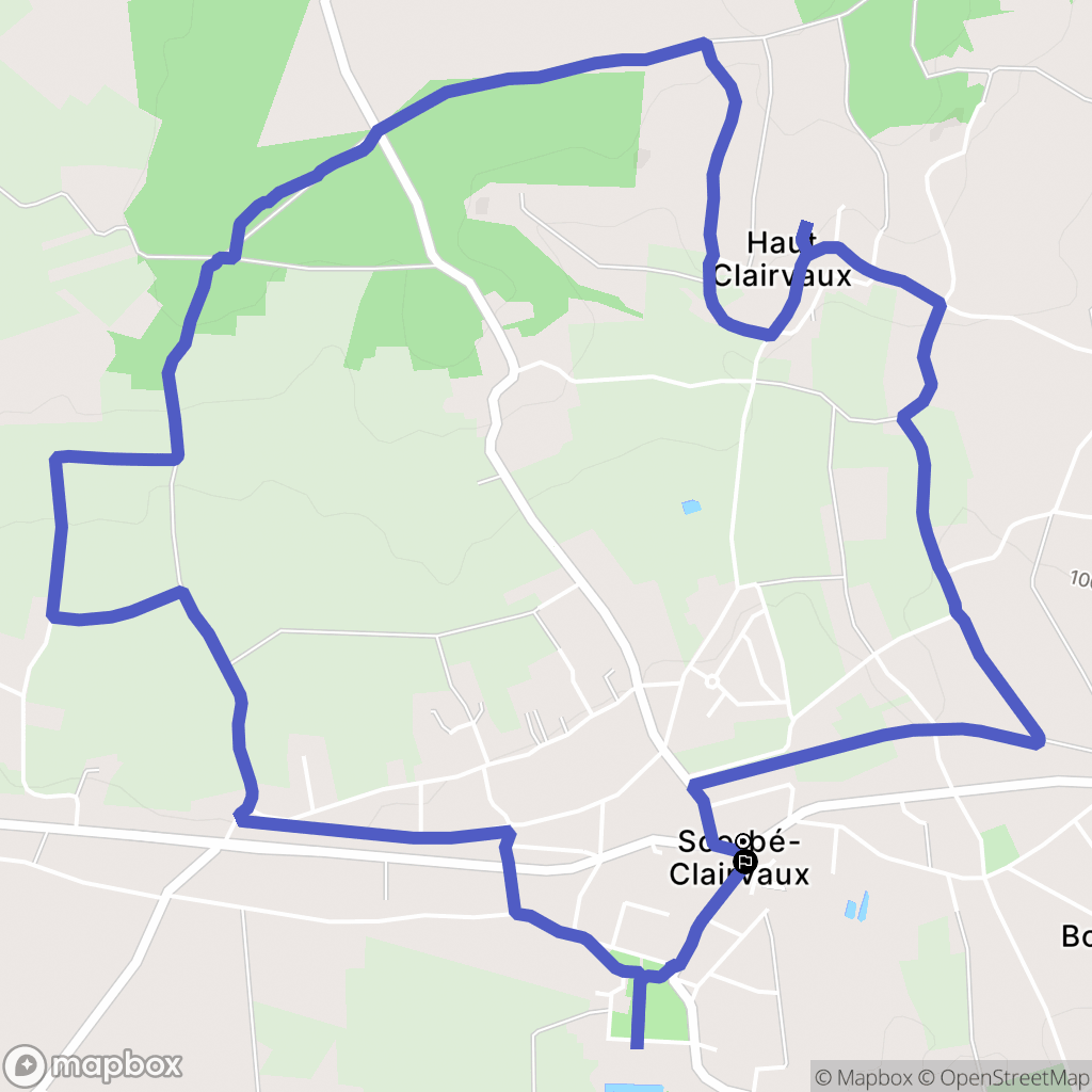 Scorbé-Clairvaux : carte du parcours de randonnée - France