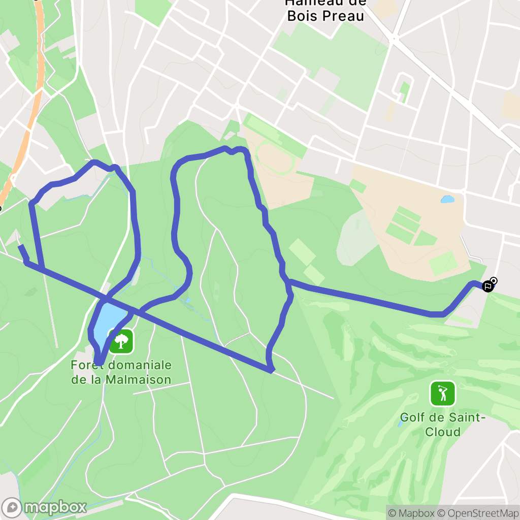 Rueil-Malmaison : carte du parcours de randonnée - France