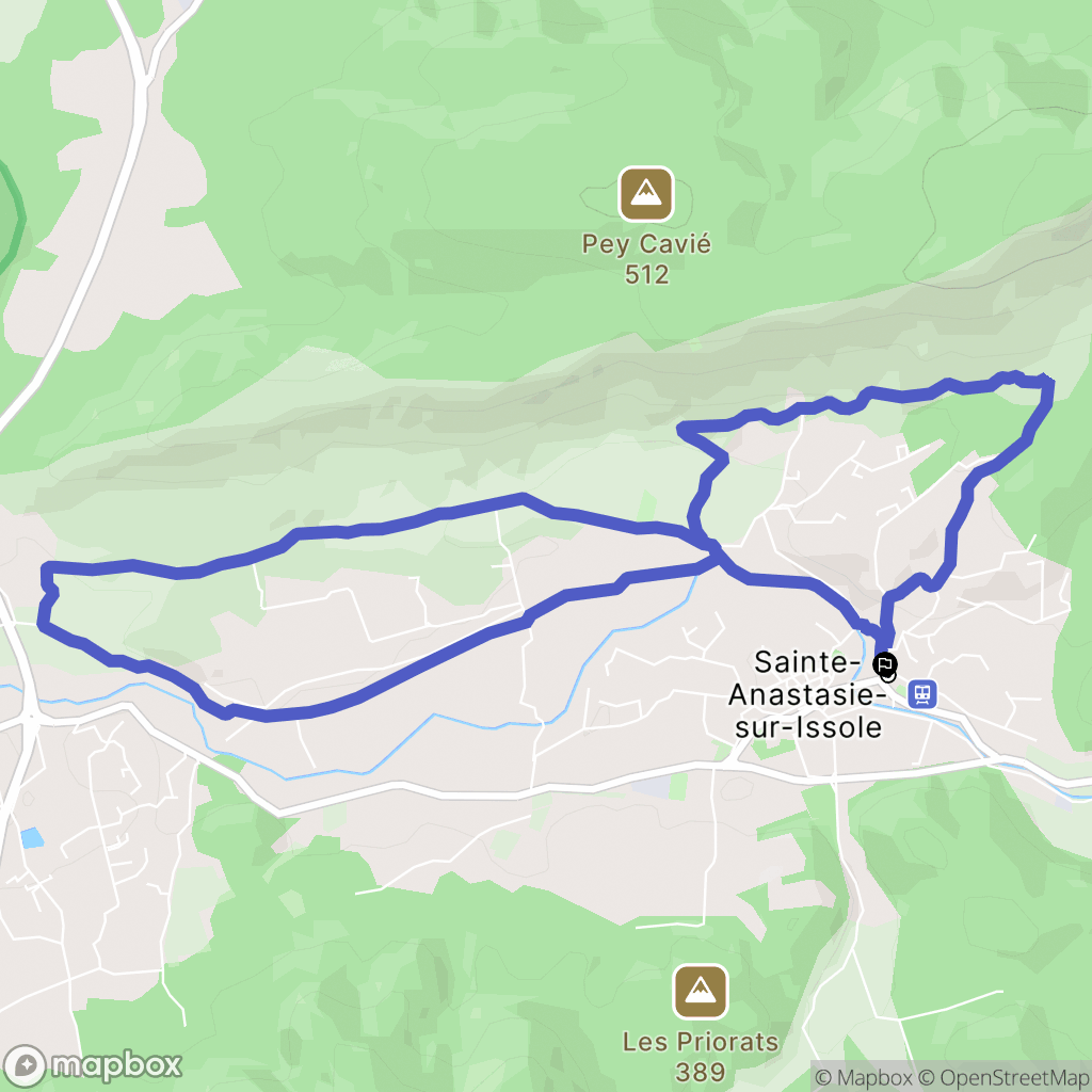 Sainte-Anastasie-sur-Issole : carte du parcours de randonnée - France