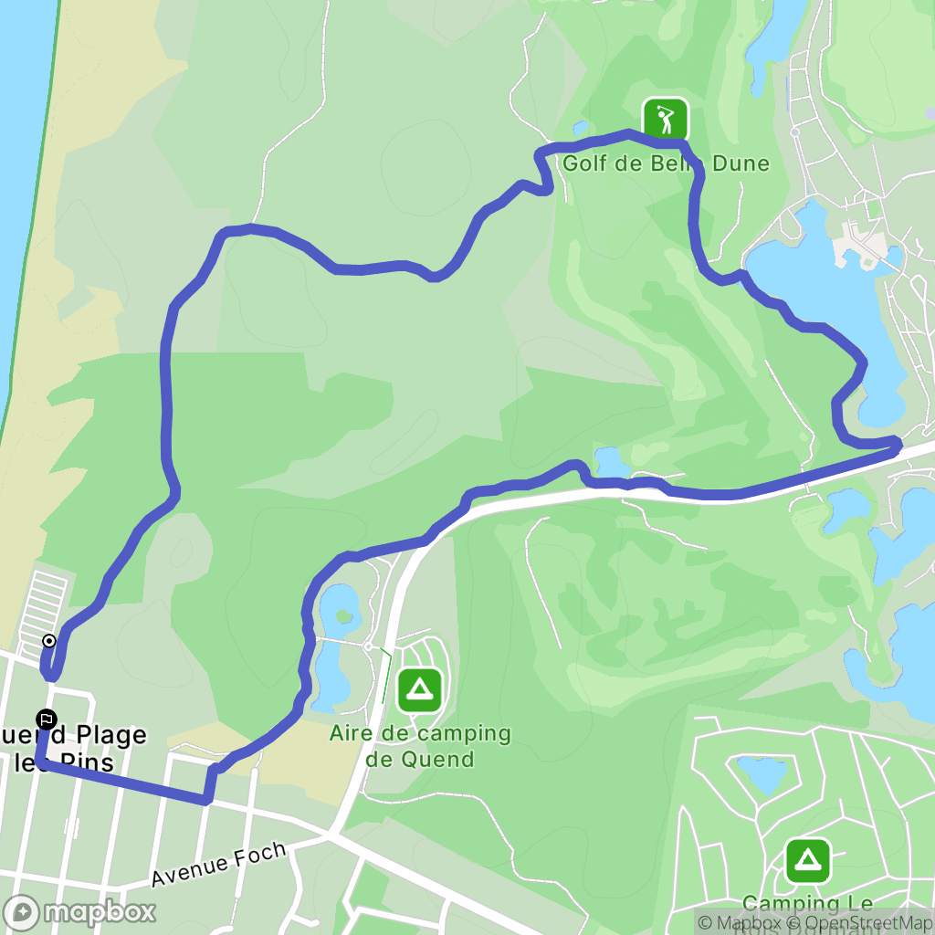 Quend : carte du parcours de randonnée - France