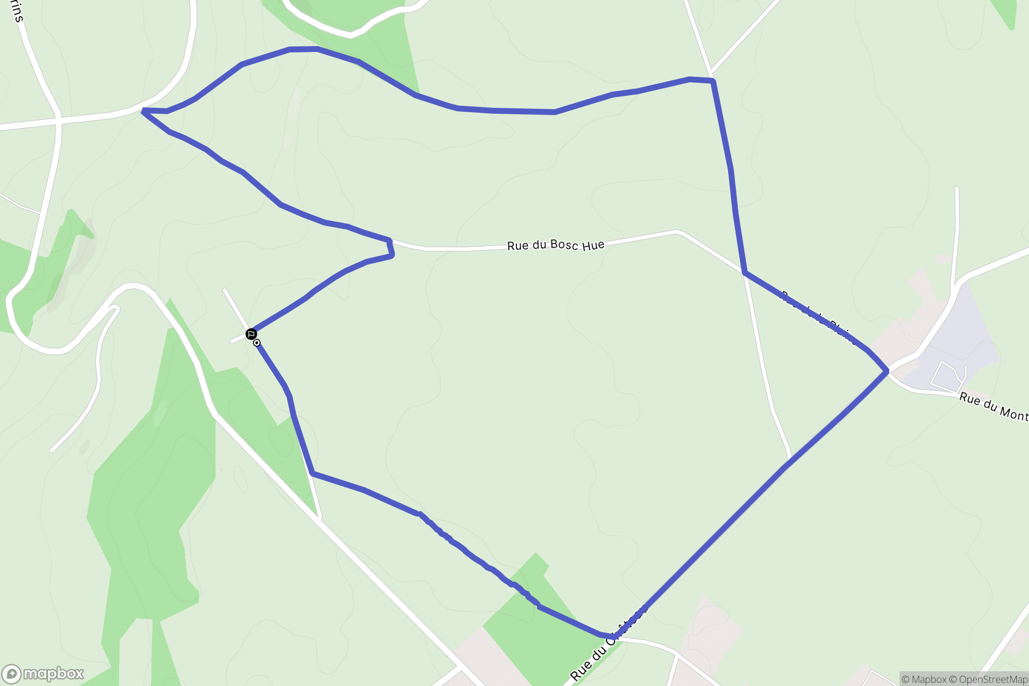 La Crique : carte du parcours de randonnée - France