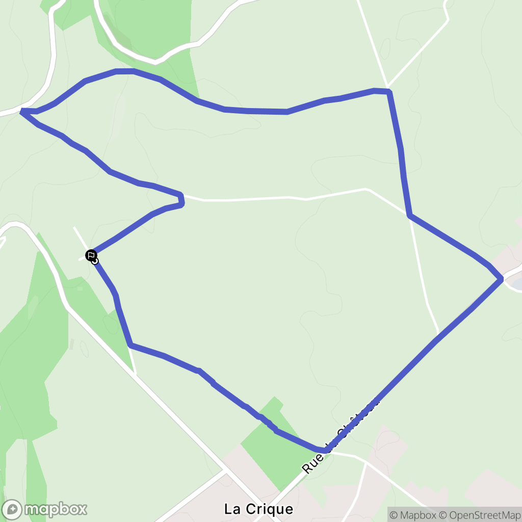 La Crique : carte du parcours de randonnée - France