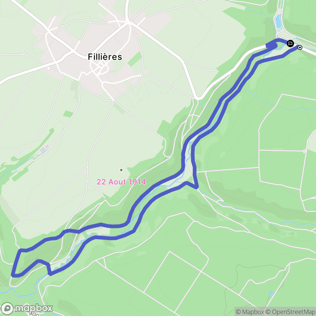 Serrouville : carte du parcours de randonnée - France
