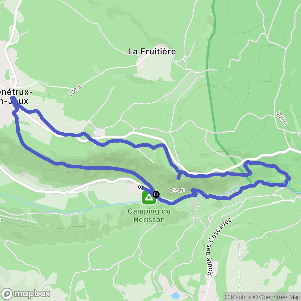 Menétrux-en-Joux : carte du parcours de randonnée - France