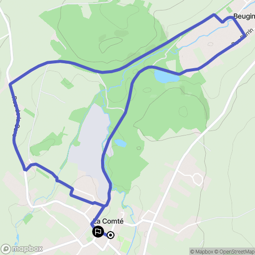 La Comté : carte du parcours de randonnée - France