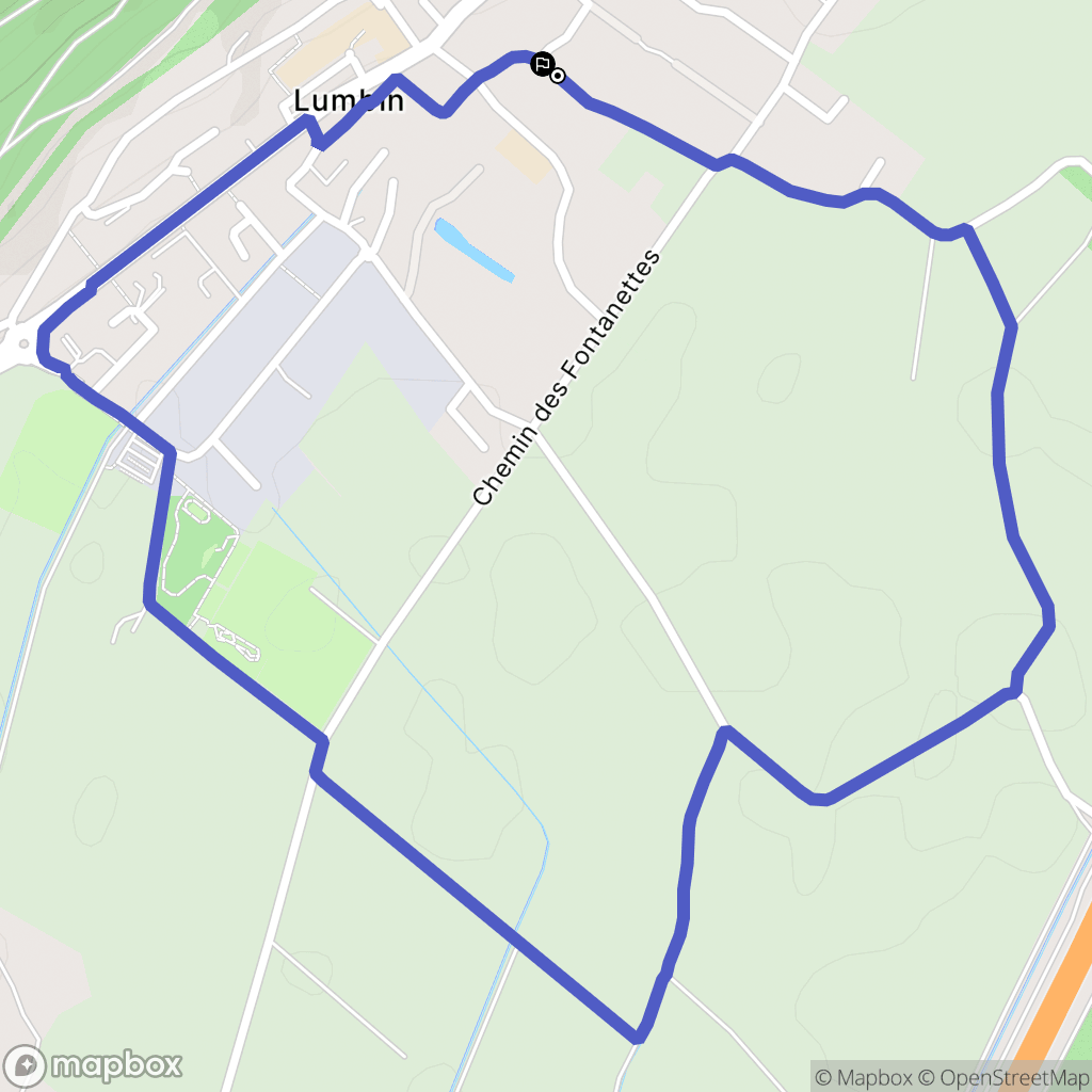 Lumbin : carte du parcours de randonnée - France