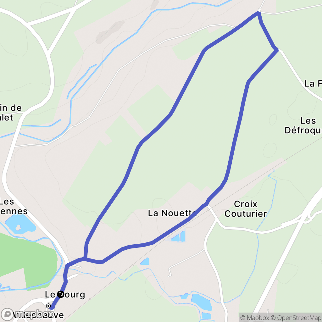 Villechauve : carte du parcours de randonnée - France