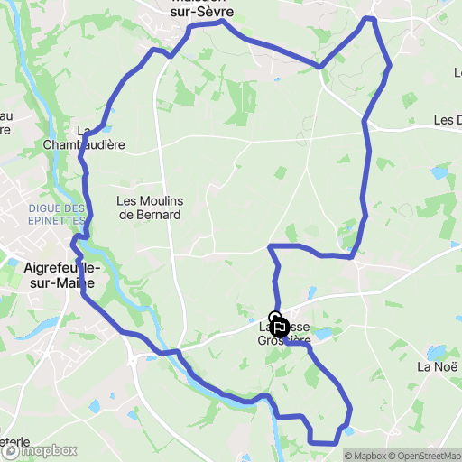 Saint-Lumine-de-Clisson : carte du parcours de randonnée - France