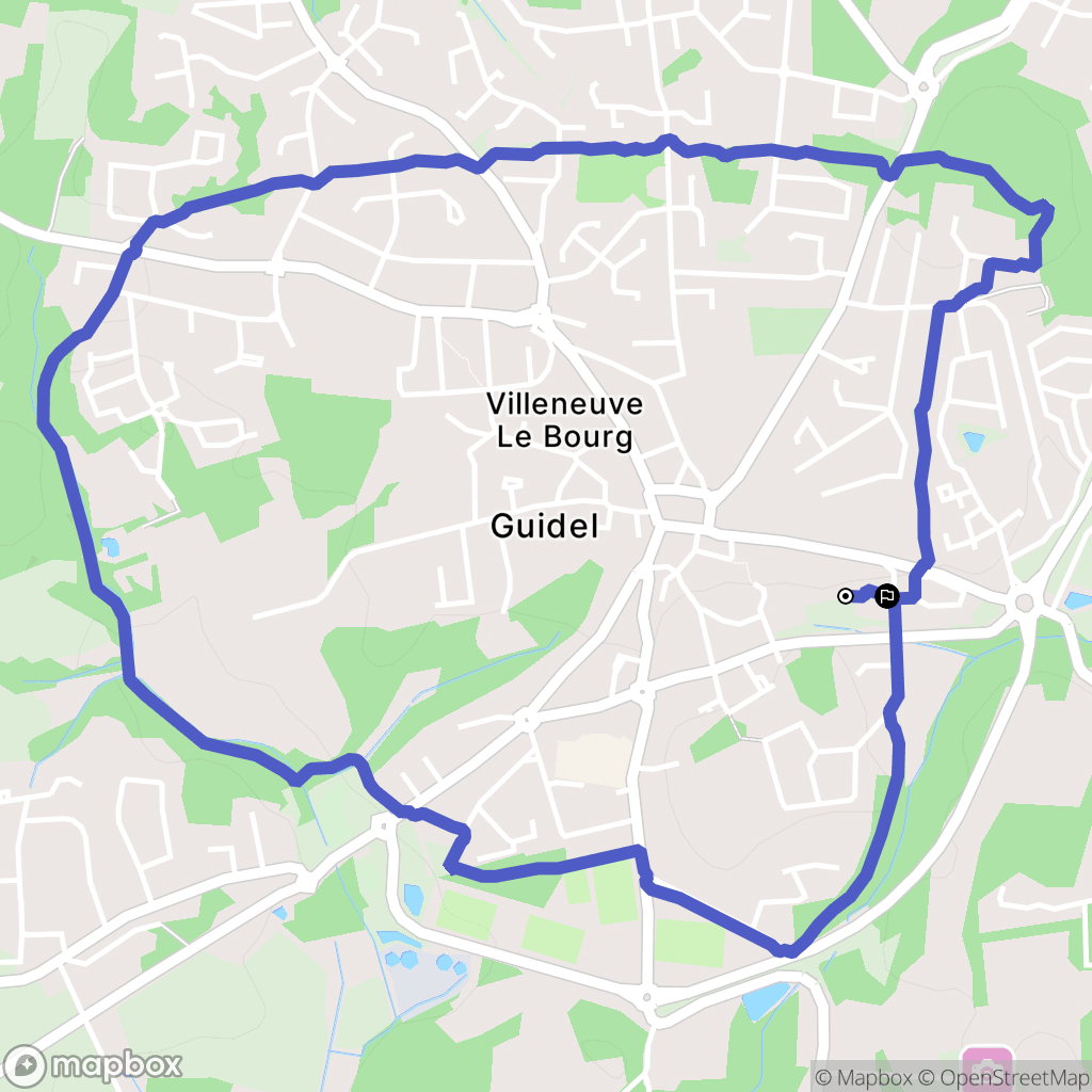 Guidel : carte du parcours de randonnée - France