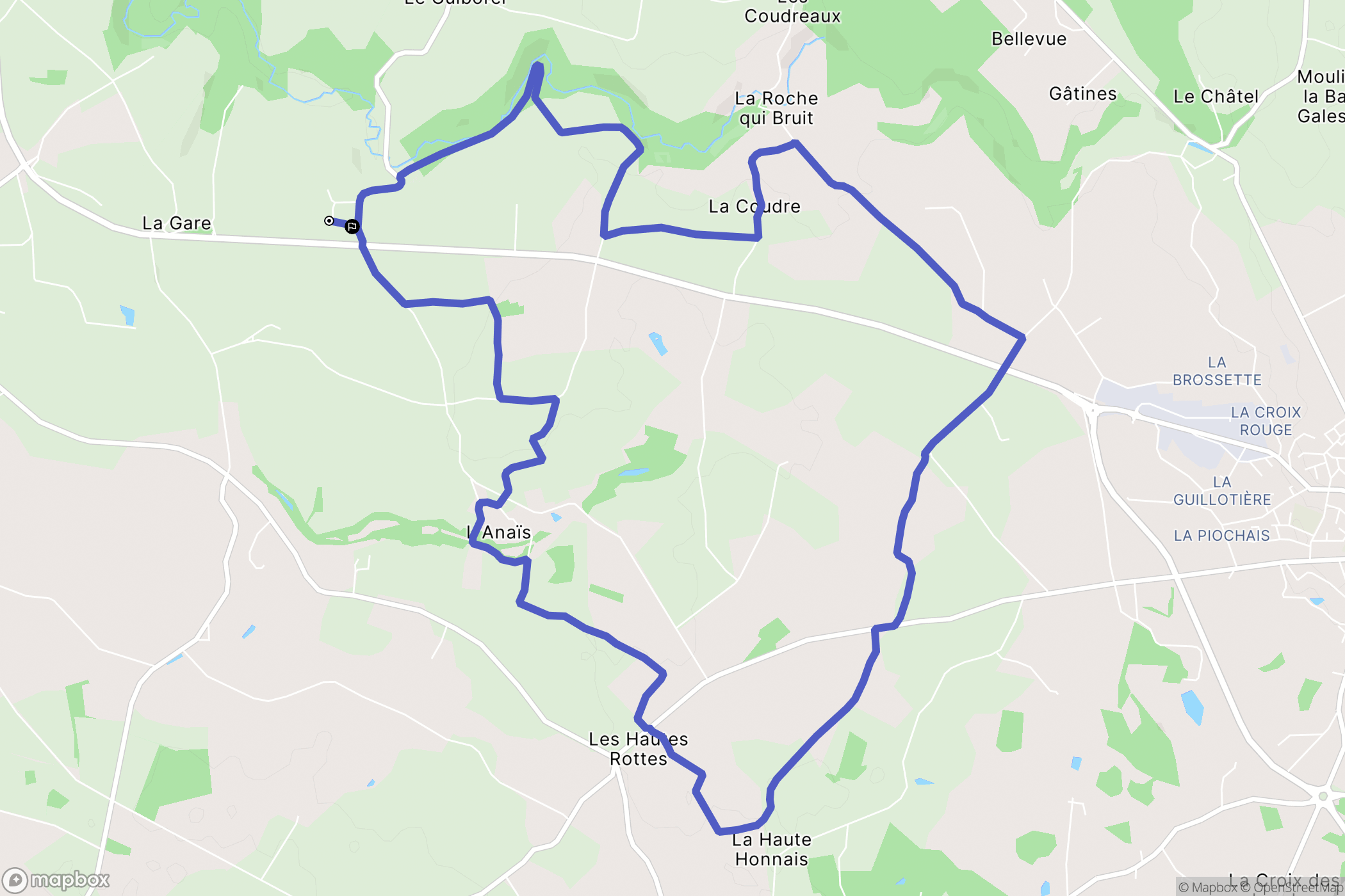 Val-Couesnon : carte du parcours de randonnée - France