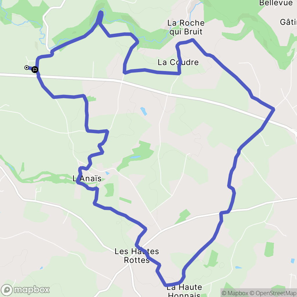 Val-Couesnon : carte du parcours de randonnée - France