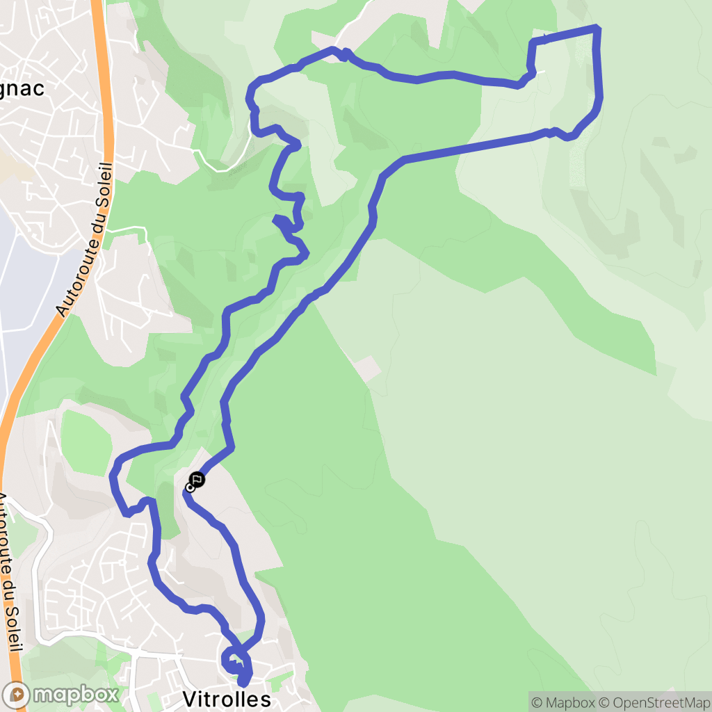 Vitrolles : carte du parcours de randonnée - France