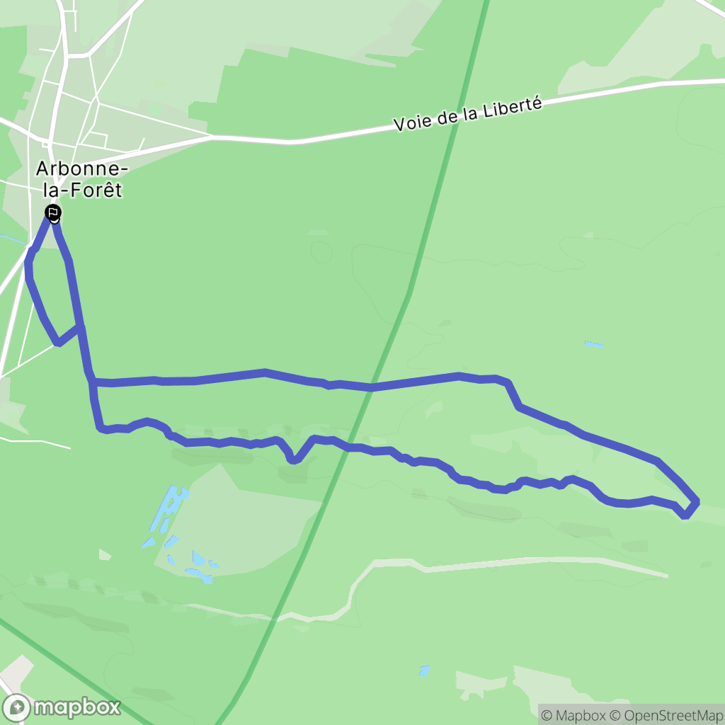 Arbonne-la-Forêt : carte du parcours de randonnée - France