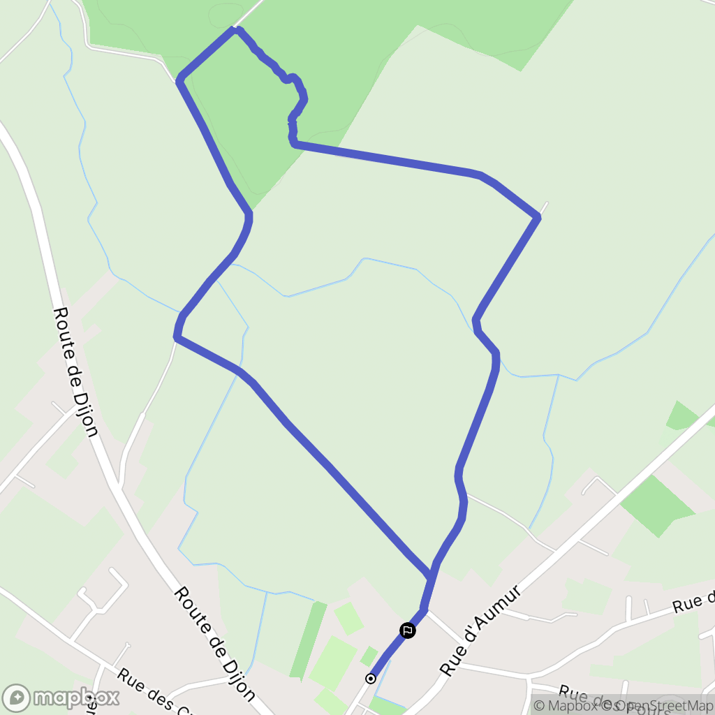 Saint-Aubin : carte du parcours de randonnée - France